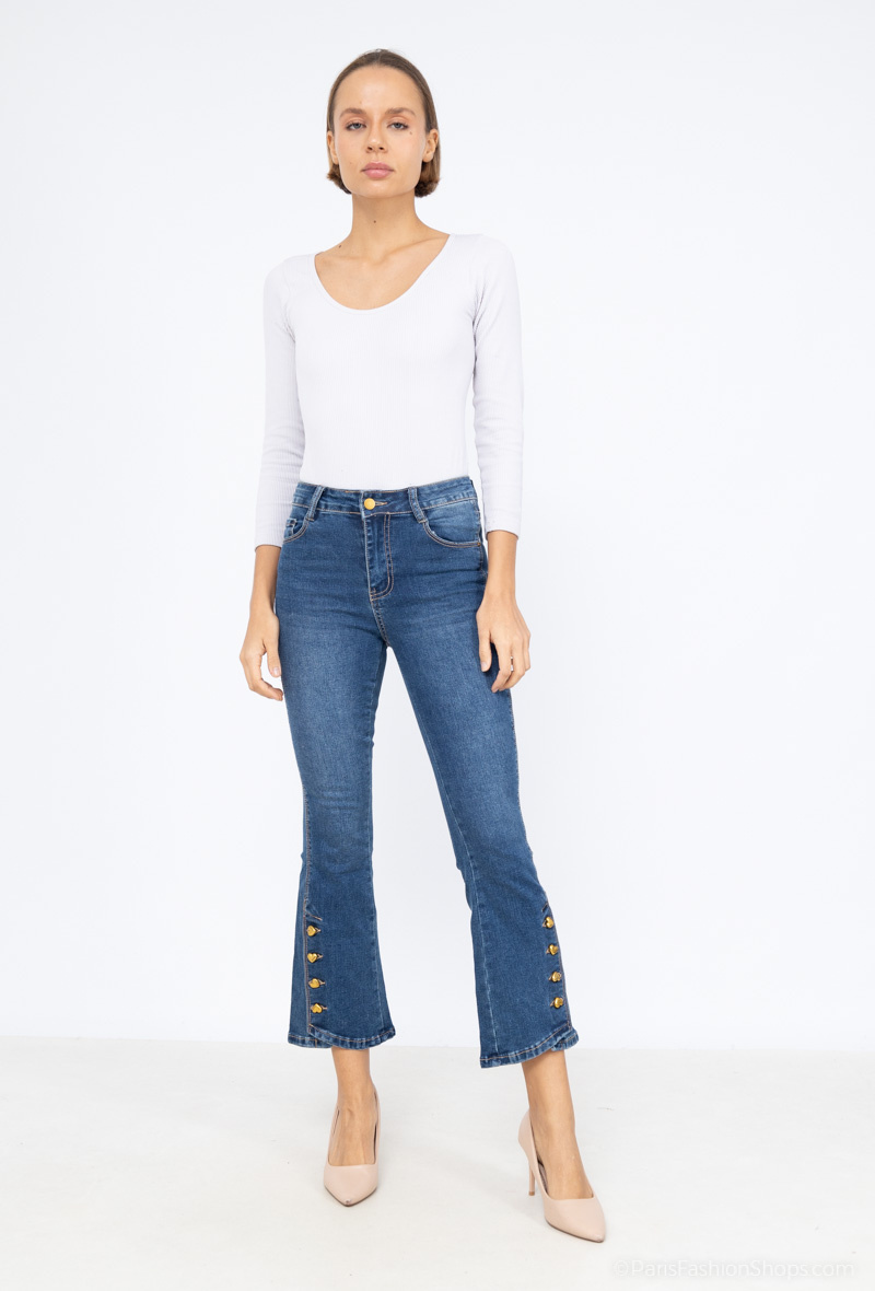 Grossista MyBestiny - Pantaloni larghi con bottone