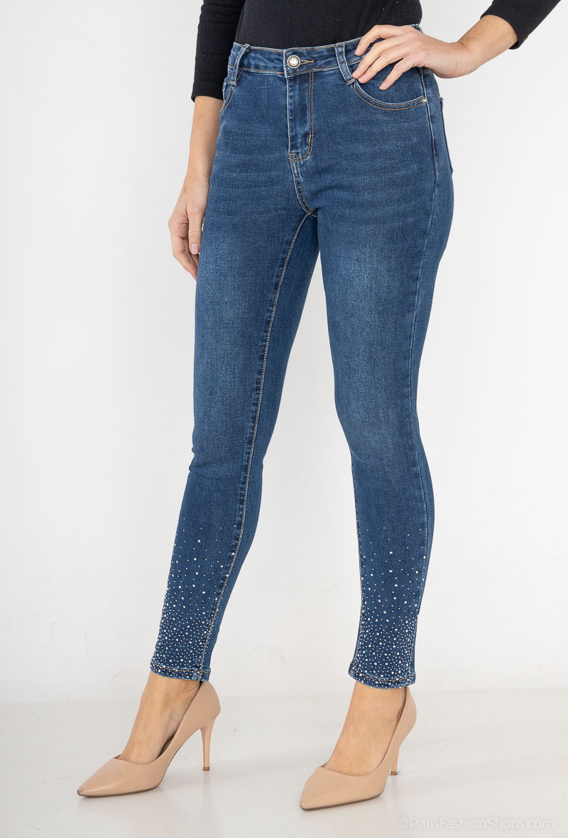 Grossista MyBestiny - Jeans slim con strass