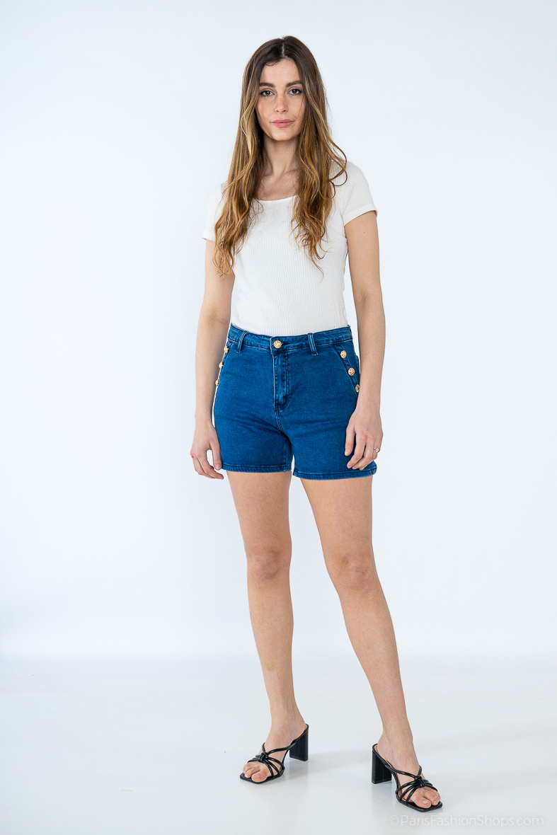 Wholesaler MyBestiny - Rhinestone jean shorts