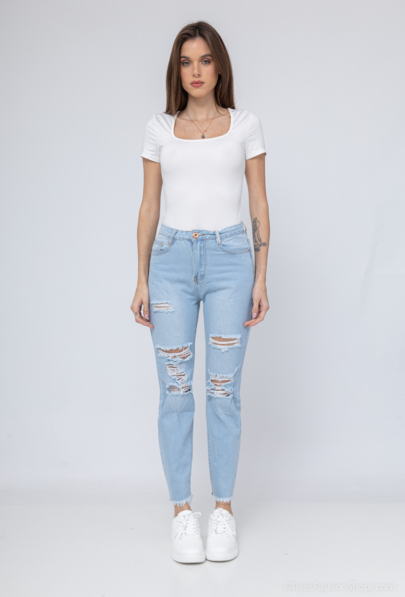 Wholesaler MyBestiny - Destroyed boyfriend jeans