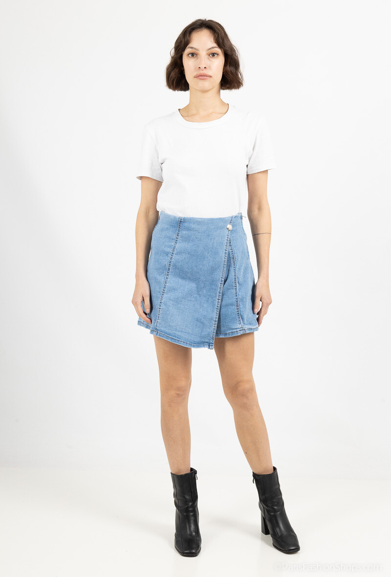 Grossiste MyBestiny - Jupe Short  jean