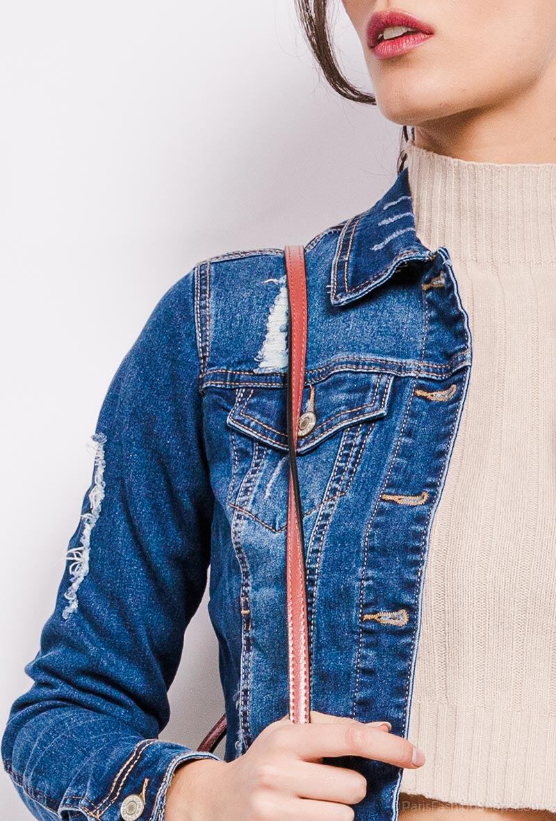 Wholesaler MyBestiny - Ripped jacket in denim