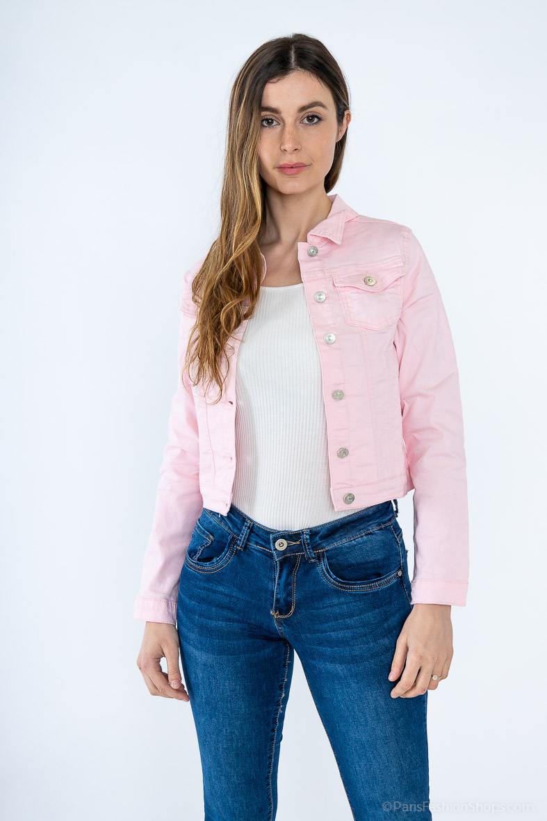 Wholesaler MyBestiny - Ripped denim crop jacket