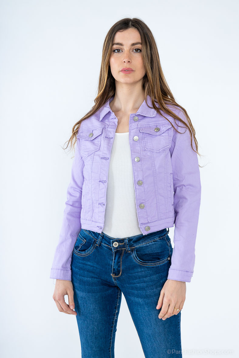 Wholesaler MyBestiny - Ripped denim crop jacket