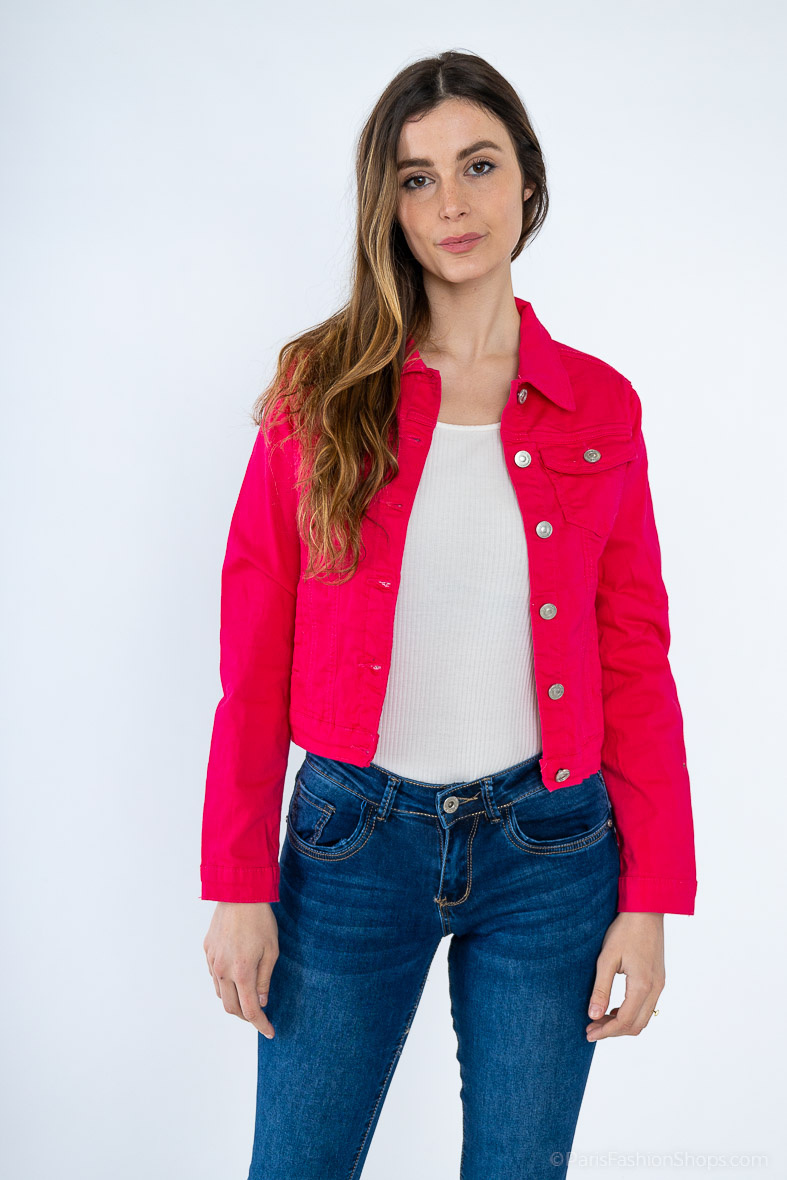 Wholesaler MyBestiny - Ripped denim crop jacket