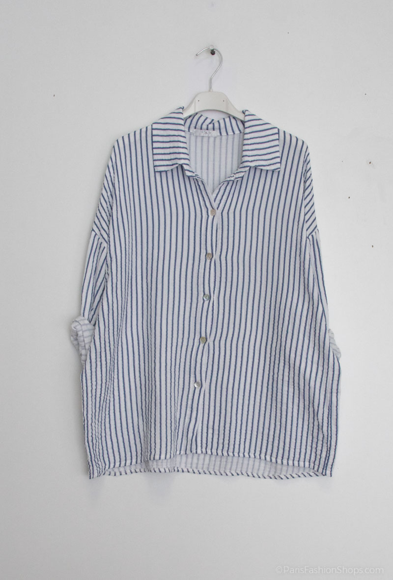 Wholesaler Mylee - Striped cotton gauze shirt
