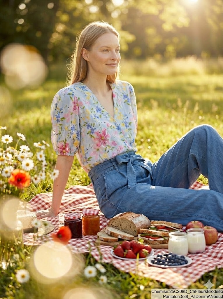 Grossiste Mylee - Chemise Manches Courtes brodée