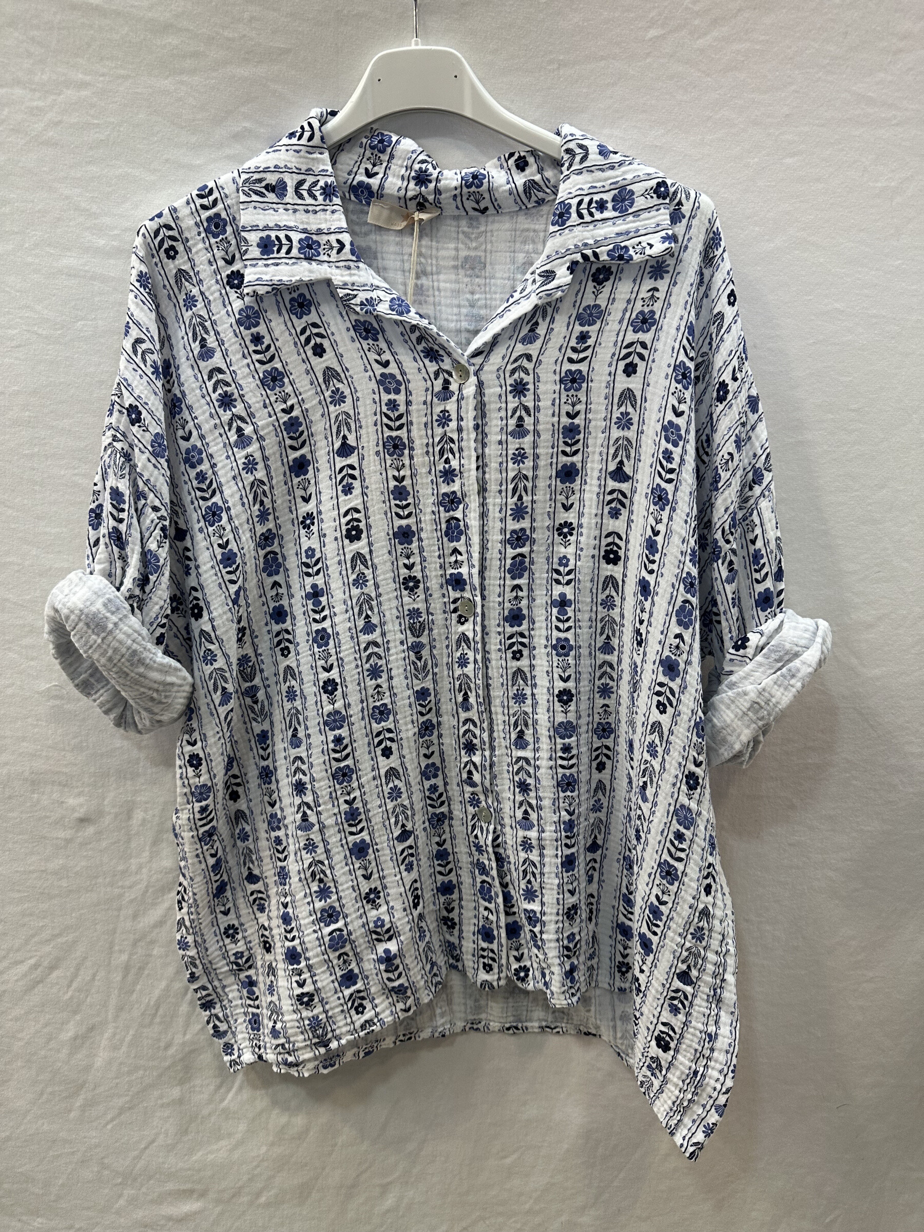 Wholesaler Mylee - Cotton gauze shirt printed with flowers