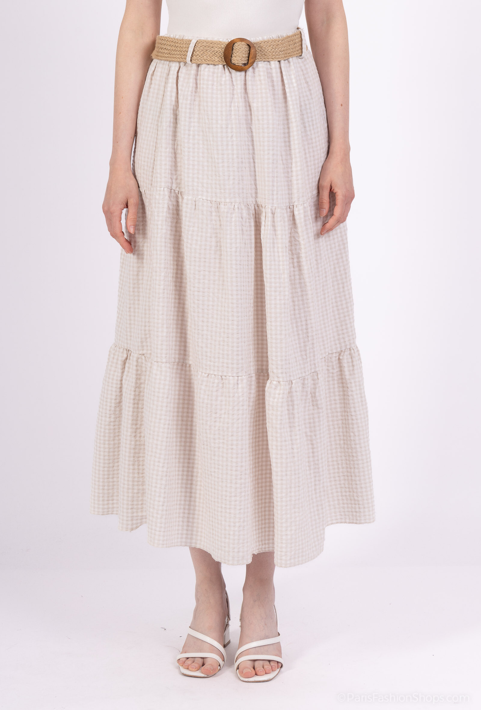 Mayorista Mylee - Falda de gasa de algodón en Vichy