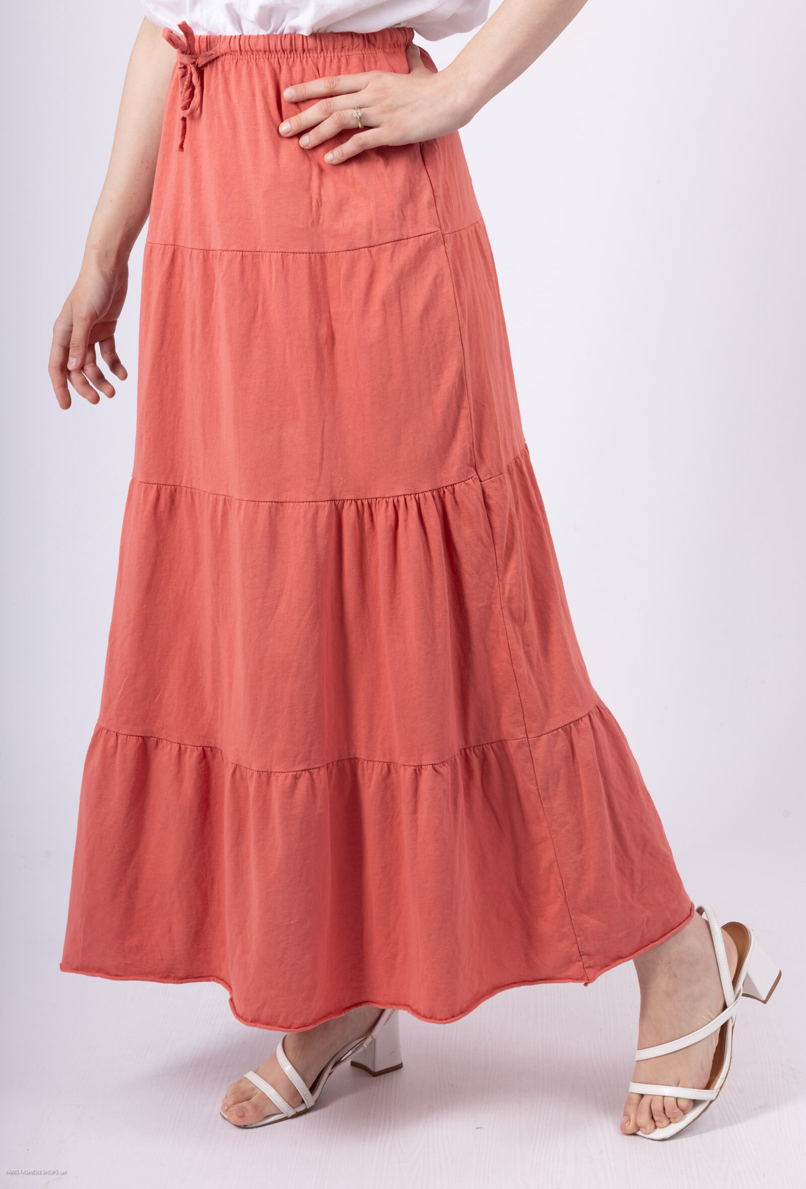 Wholesaler Mylee - Long ruffle cotton skirt
