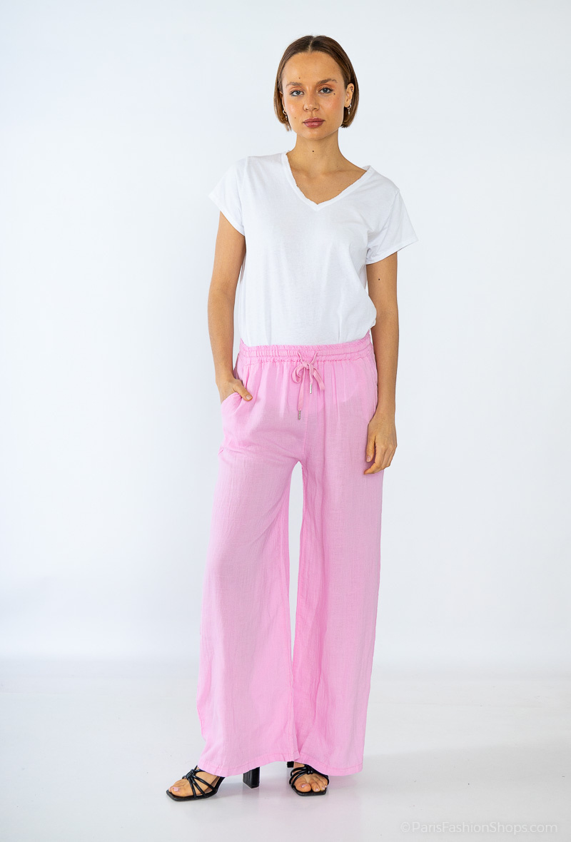 Grossiste Mylee - Pantalon fluide large en lin