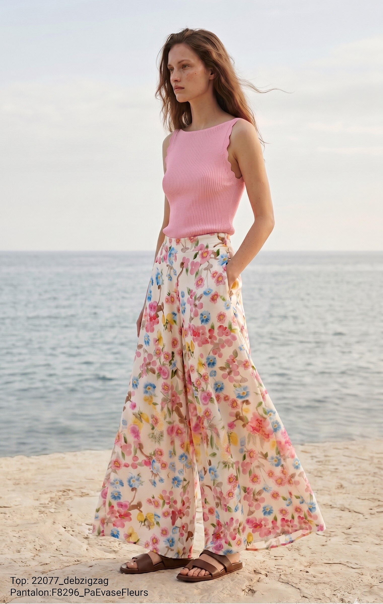 Grossista Mylee - Pantaloni svasati con stampa floreale