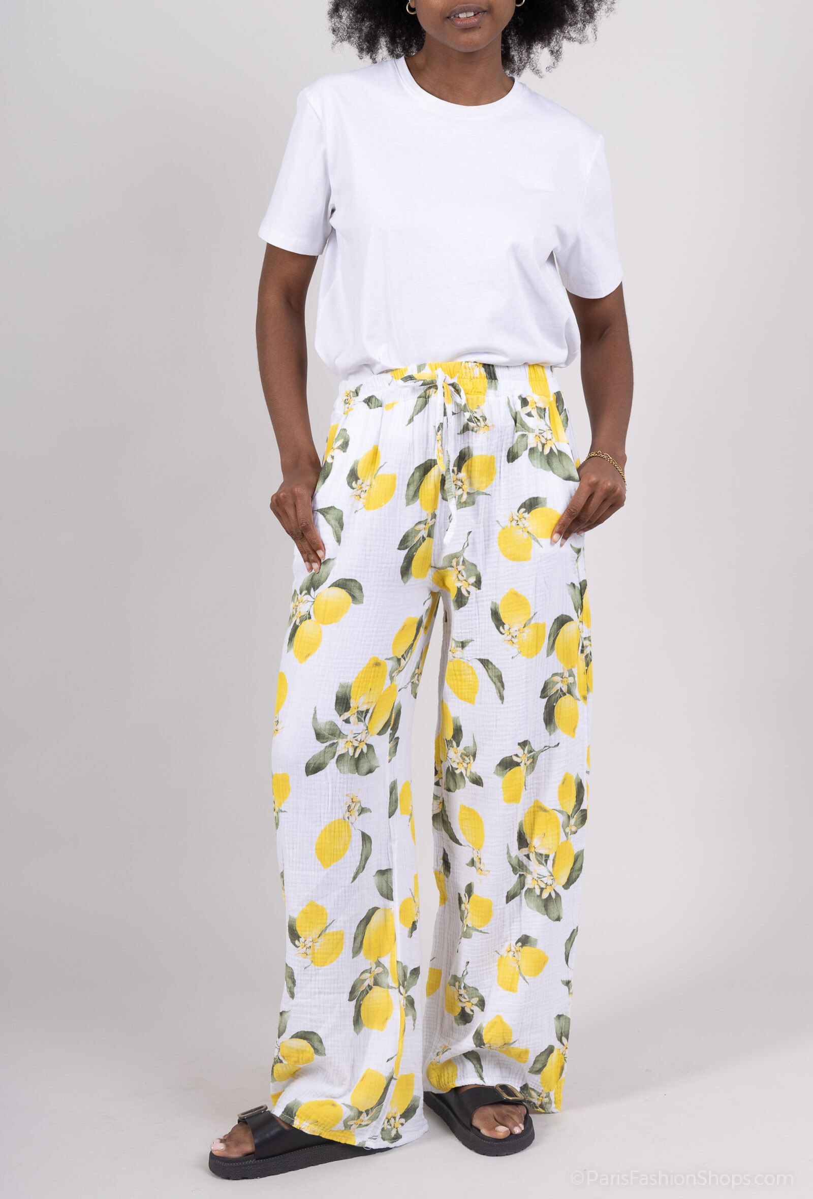 Grossiste Mylee - Pantalon En Gaze De Coton Imprimé À Fruits