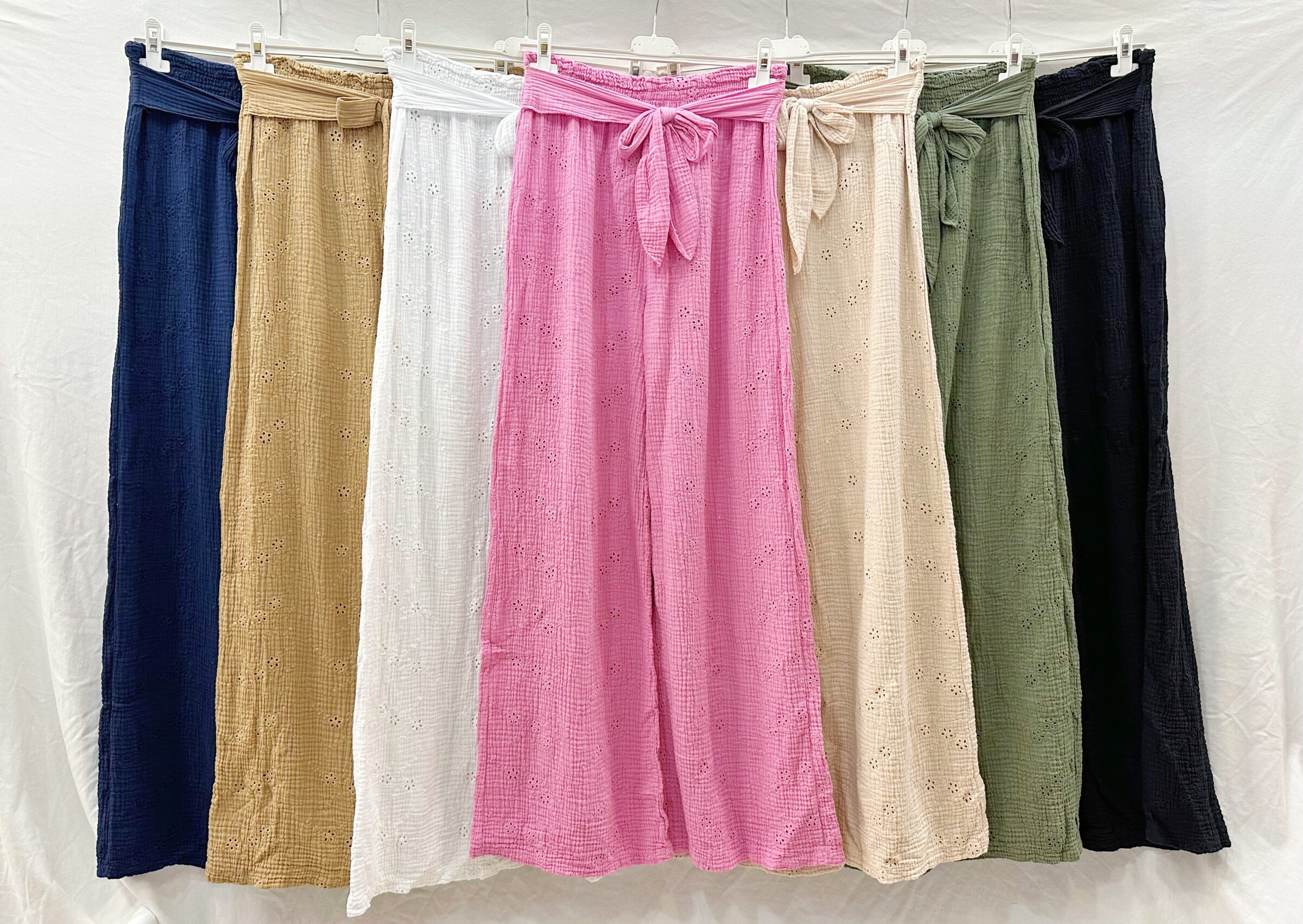 Wholesaler Mylee - Cotton gauze pants embroidery