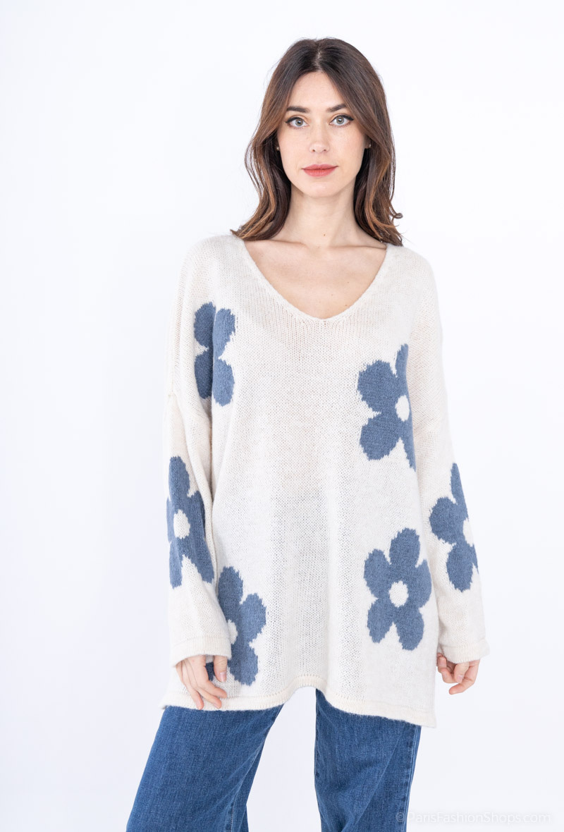 Mayorista Mylee - Jersey con estampado de flores oversize