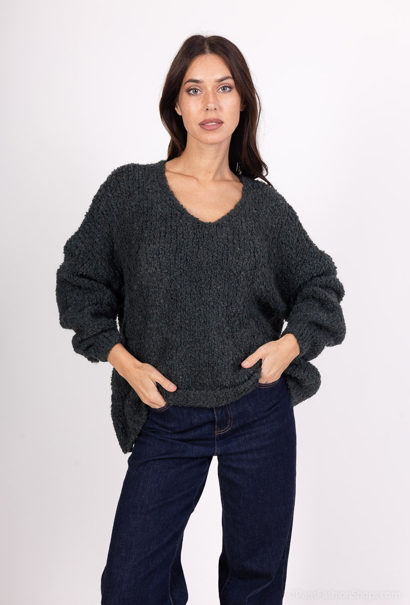 Mayorista Mylee - Jersey oversize con bucles de lana y alpaca