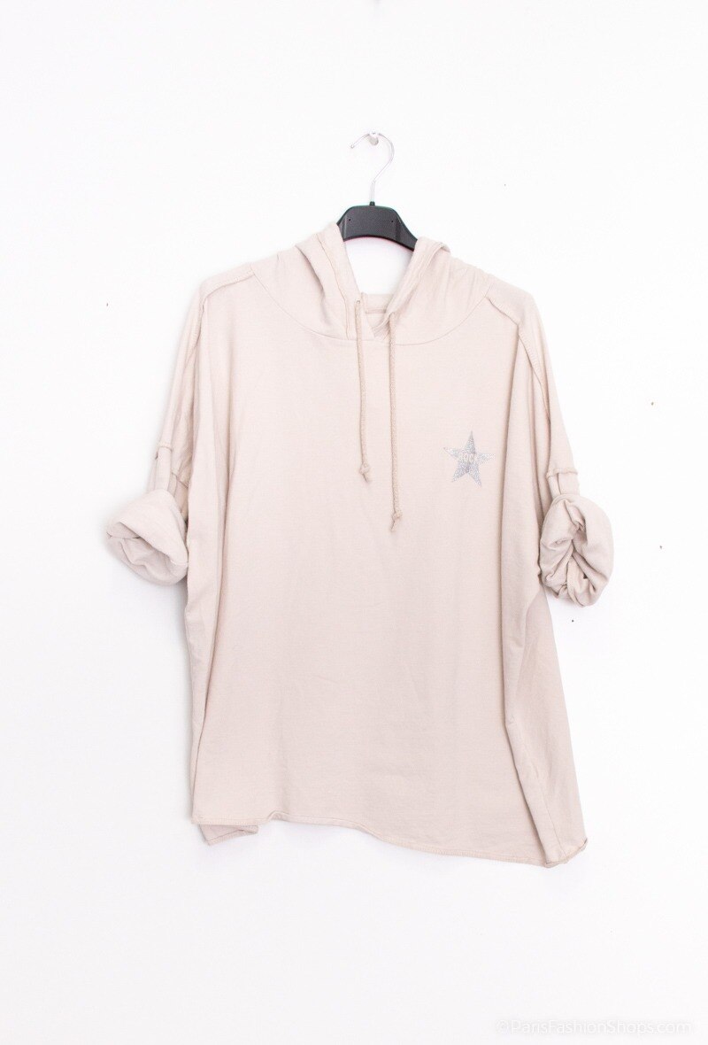 Grossiste Mylee - Sweat à étoile argenté avec inscription rock