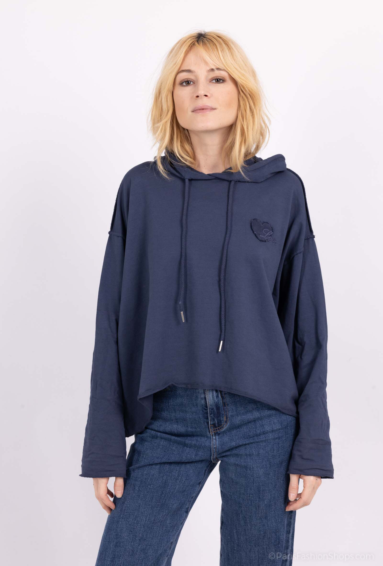 Wholesaler Mylee - Love embroidered patchwork sweatshirt