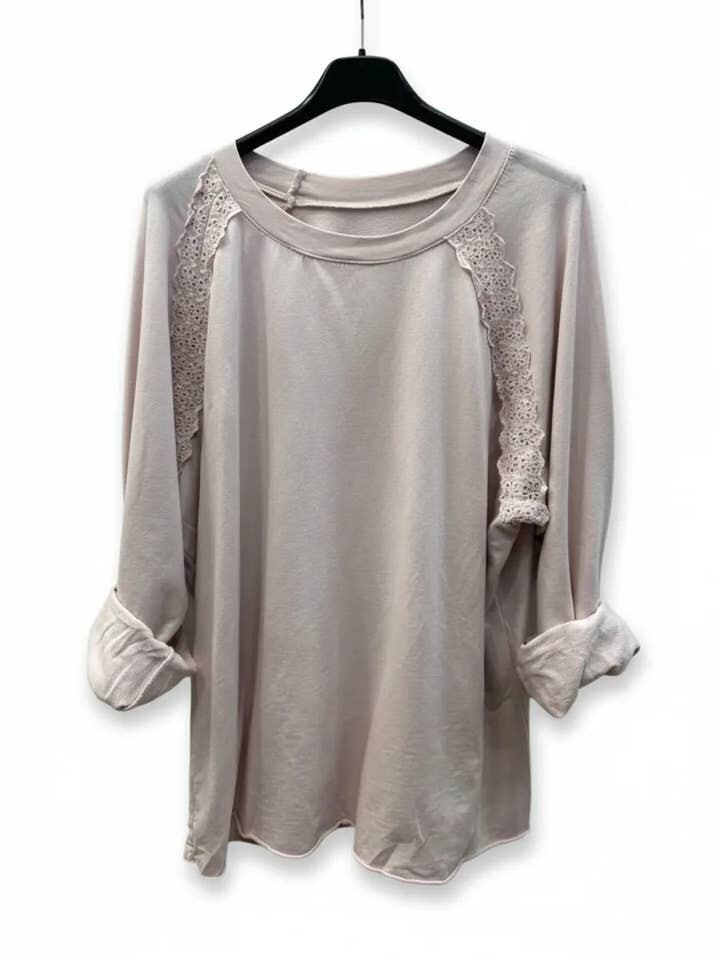 Grossista Mylee - Felpa a Maniche Lunghe con Pizzo