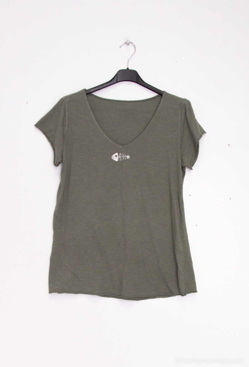 Grossiste Mylee - T-shirt Poisson au col