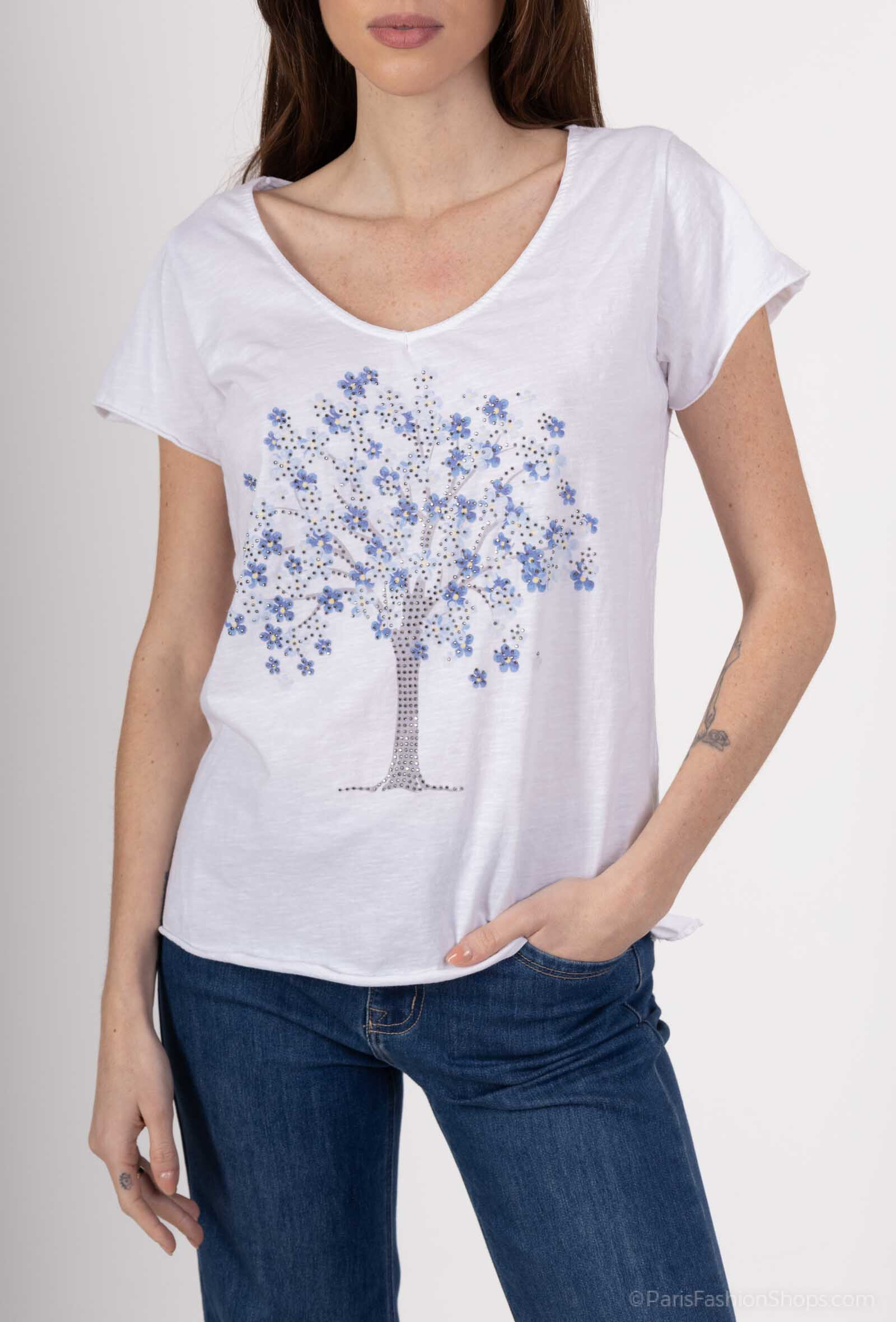 Wholesaler Mylee - T-shirt printed with a sky with Strasse