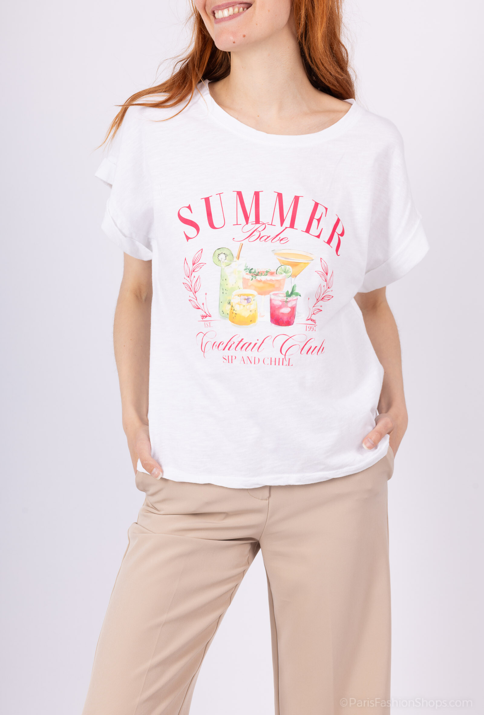 Wholesaler Mylee - Cotton t-shirt printed in Summer