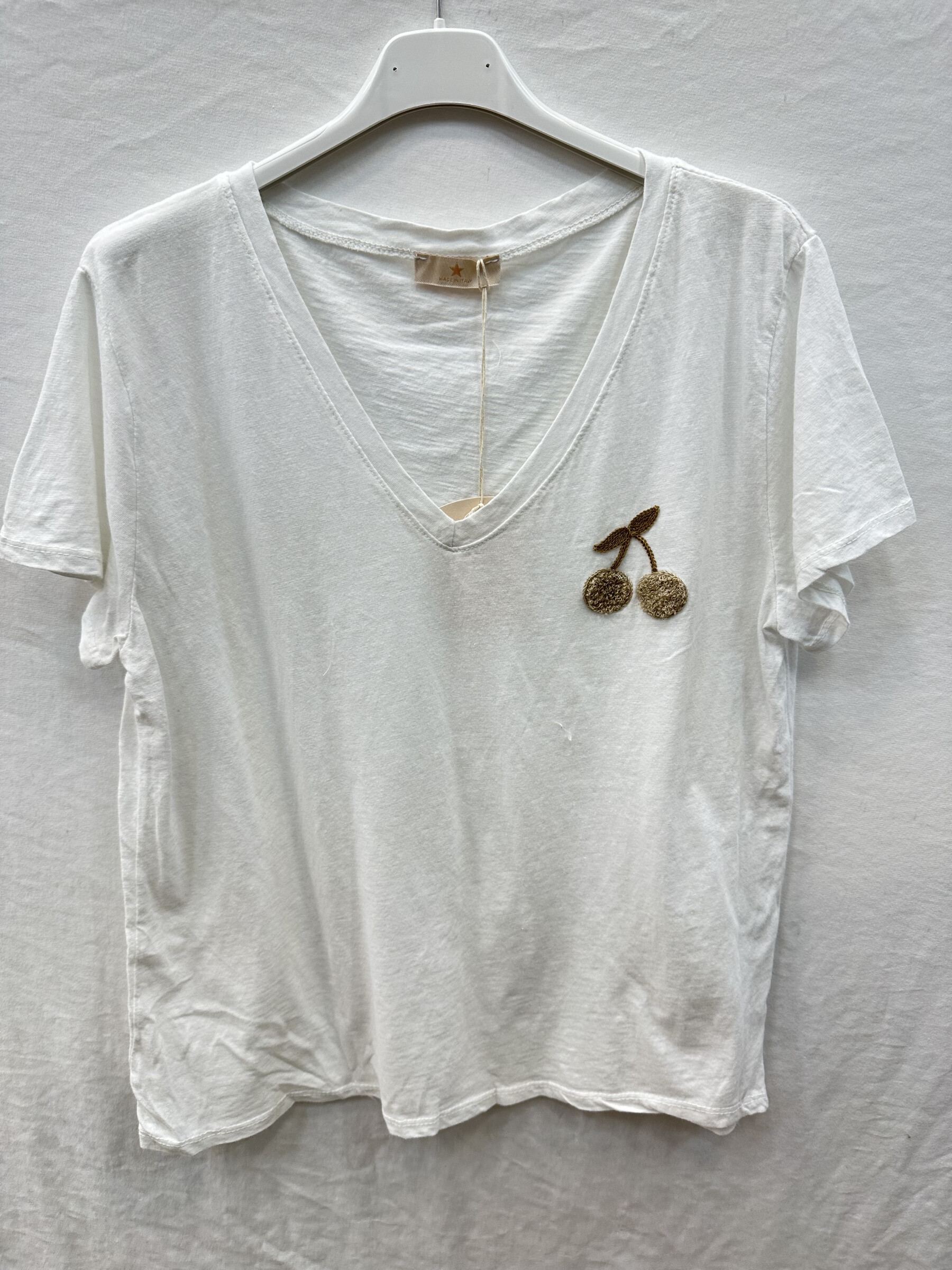 Wholesaler Mylee - Cherry embroidered t-shirt