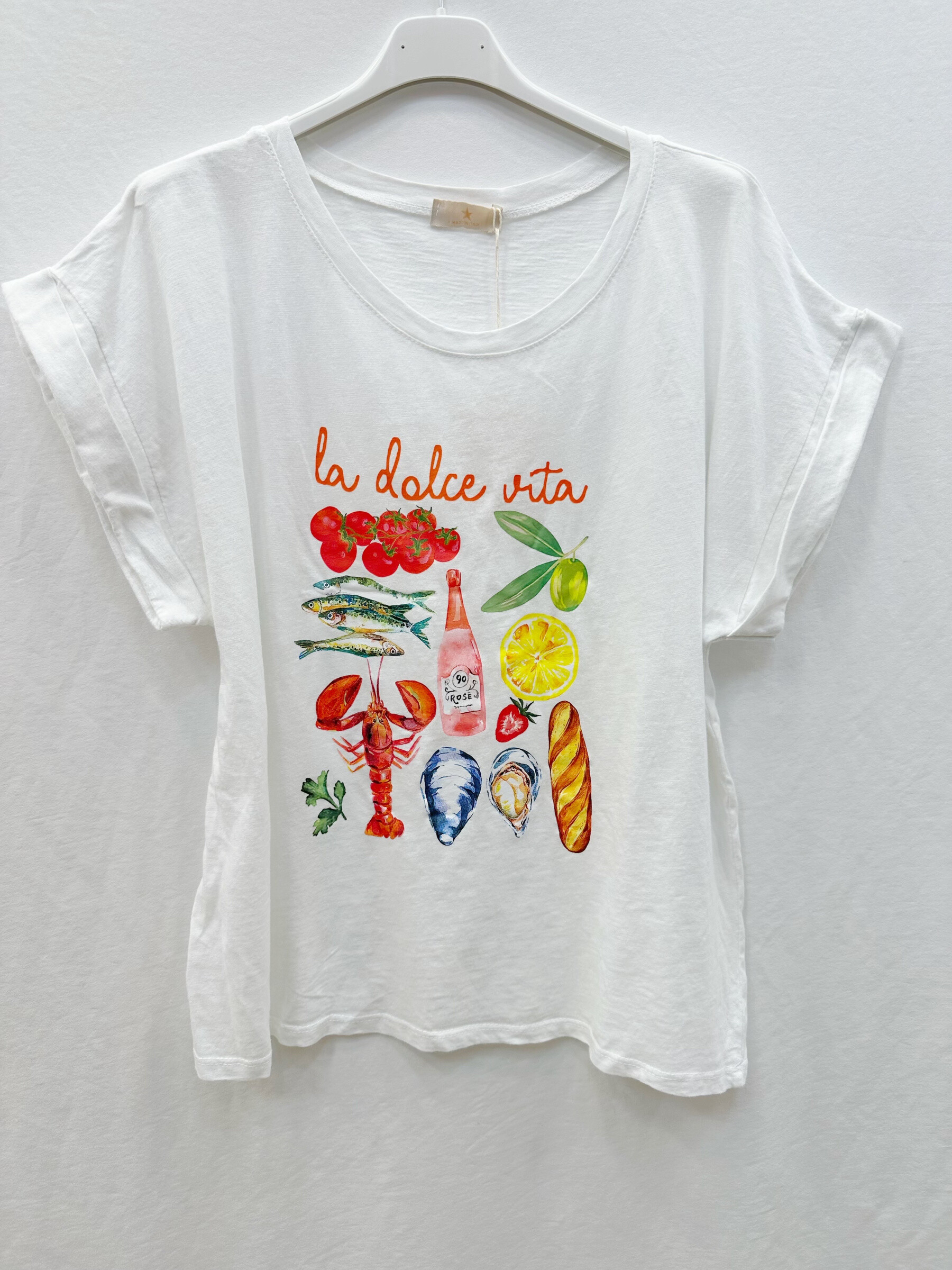 Wholesaler Mylee - Cotton t-shirt printed with dolce vita