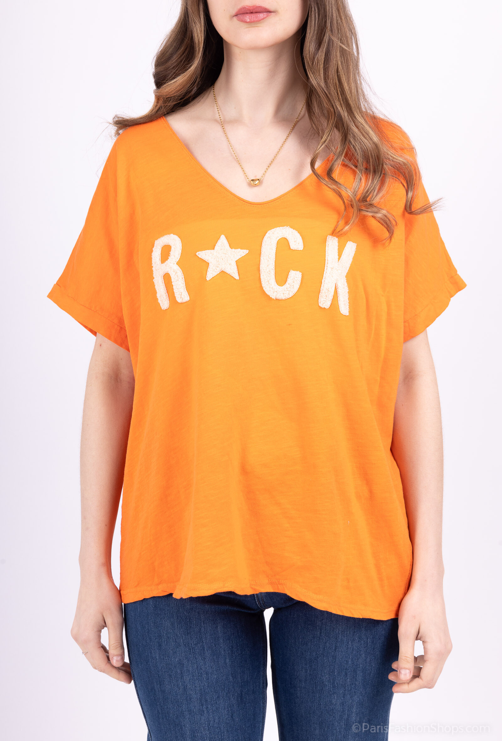 Wholesaler Mylee - Rock star embroidered t-shirt