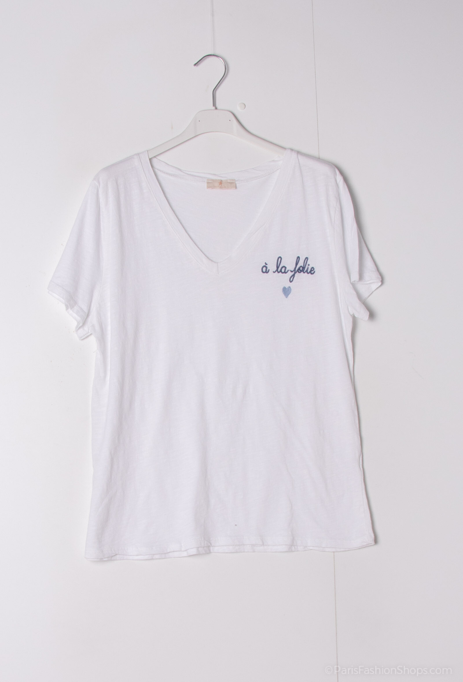 Grossiste Mylee - T-shirt Brodé Cœur À La Folie