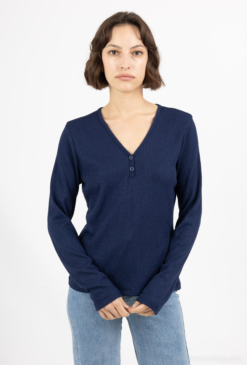 Wholesaler Mylee - Ribbed lurex top with buttons