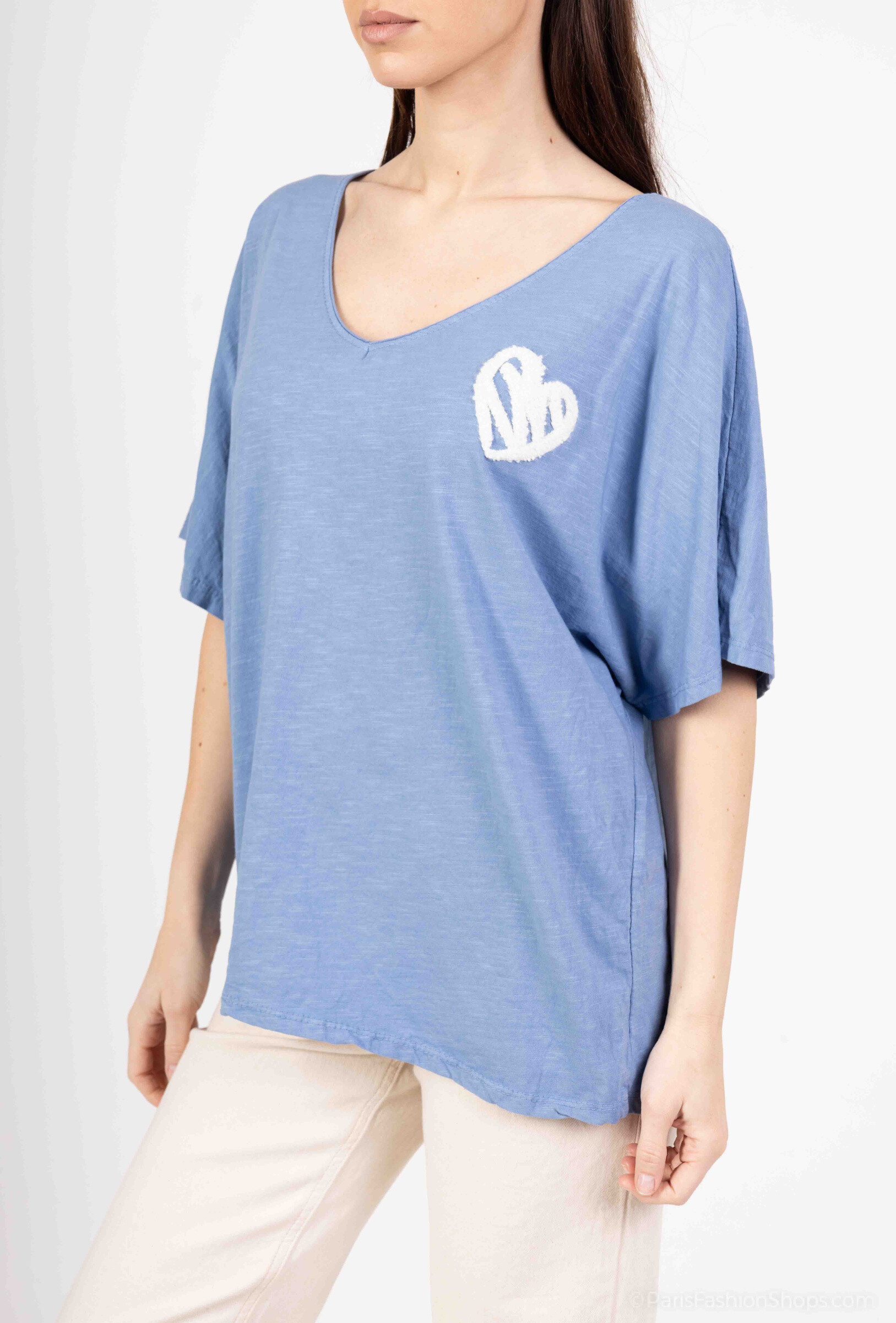 Wholesaler Mylee - Heart embroidered t-shirt