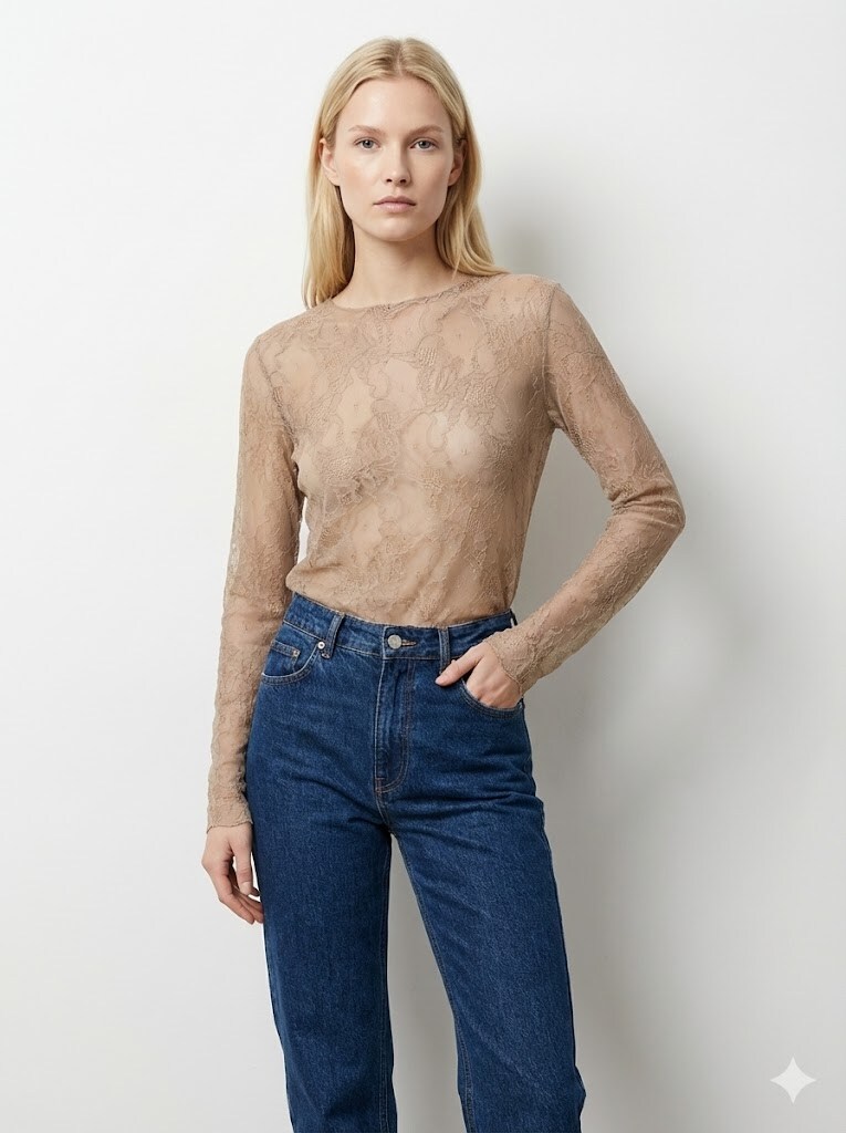 Grossiste Mylee - Top Manches Longues en Dentelle
