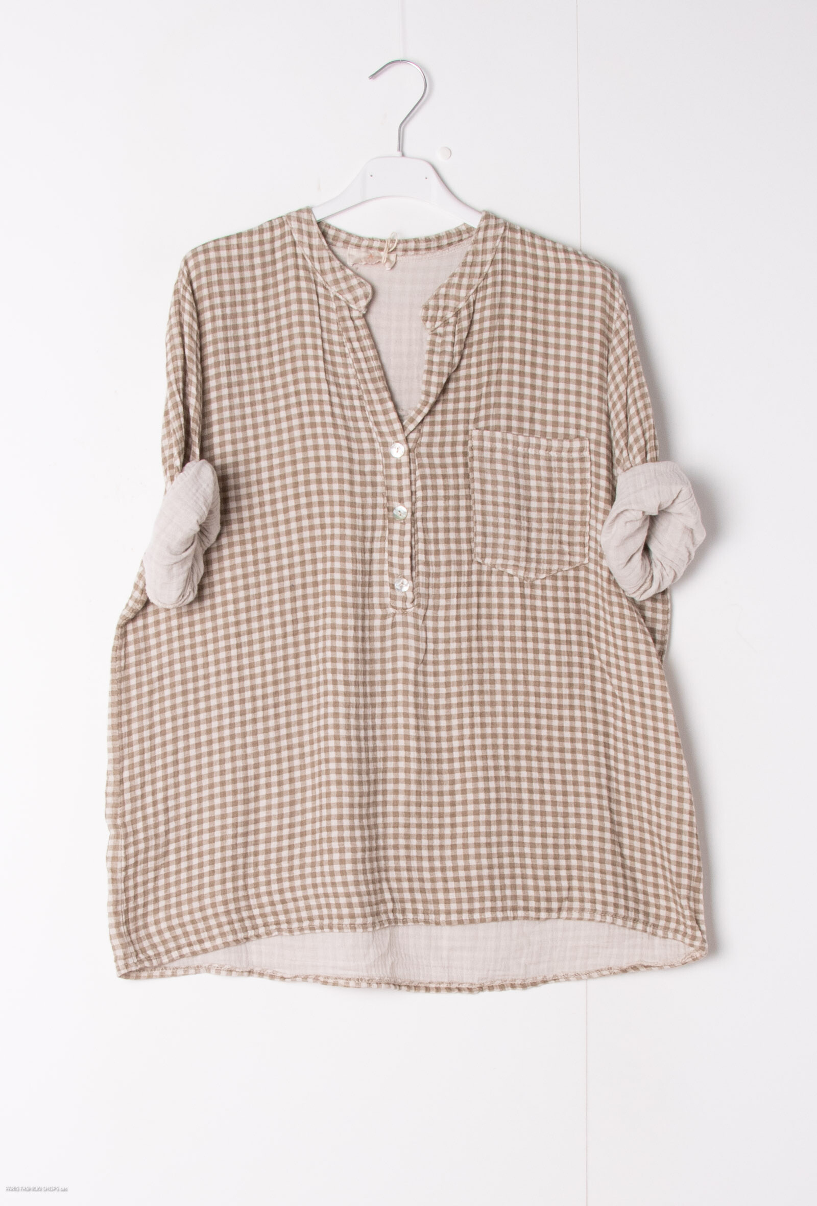 Wholesaler Mylee - Cotton gauze blouse in Vichy