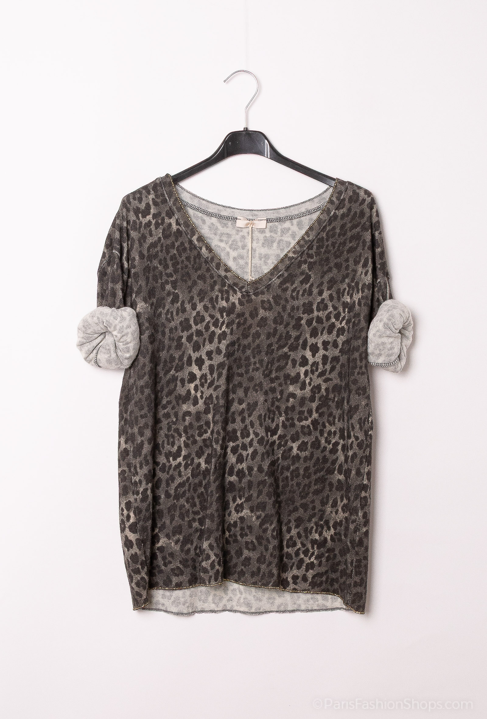 Grossiste Mylee - Pull maille fine léopard