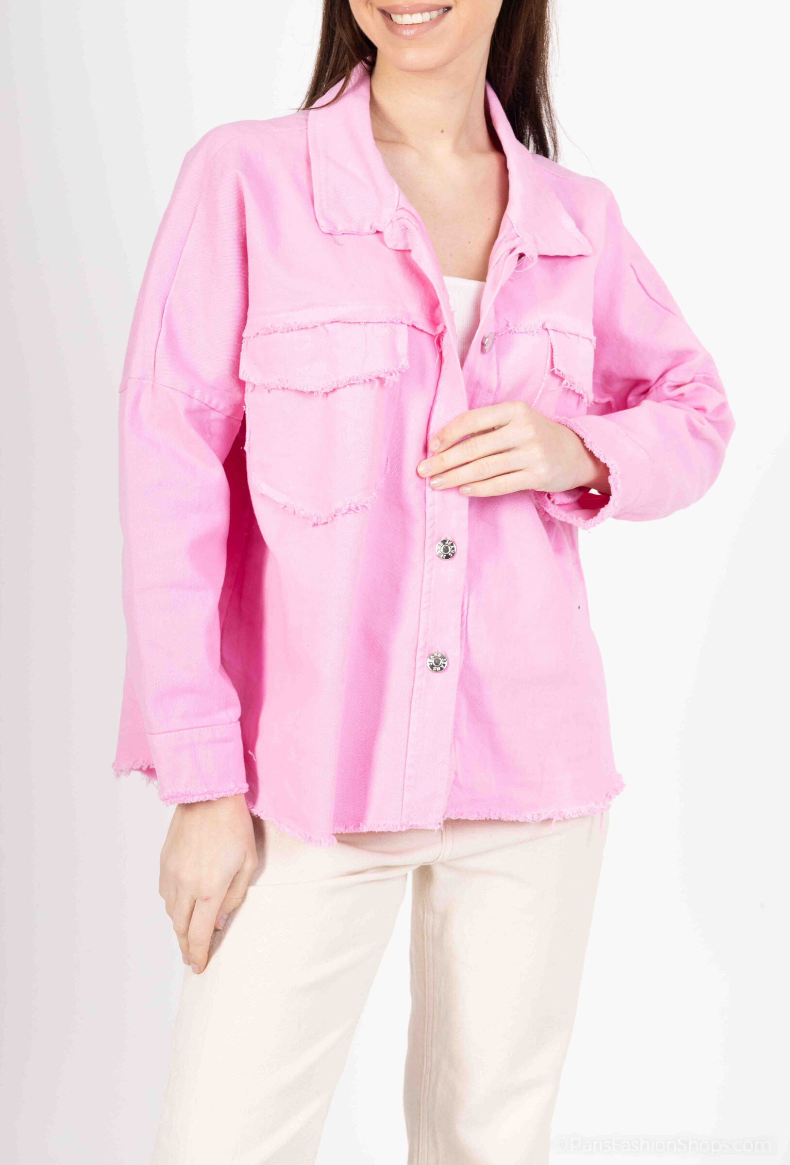 Grossiste Mylee - Veste denim jacket effet déchirée