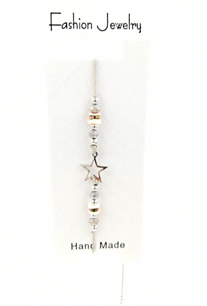 Grossiste MYLENE ET FELIX - Bracelet cordon femme etoile Bracelet pierre coloré et acier
