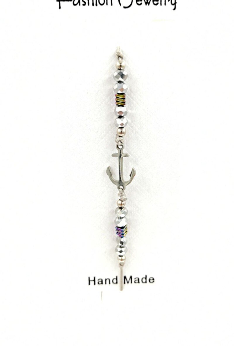 Grossiste MYLENE ET FELIX - Bracelet cordon ancre de marine femme Bracelet pierre acier