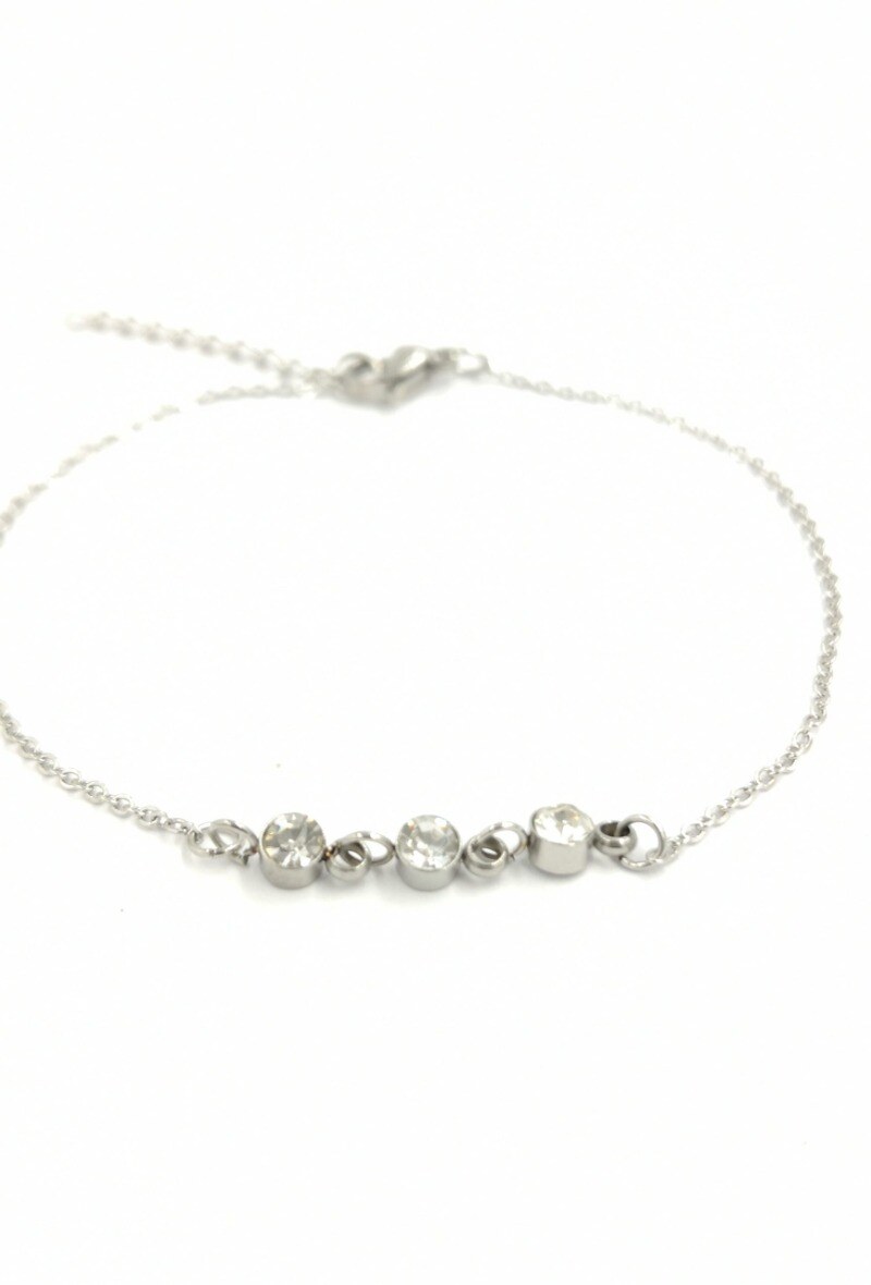 Grossiste MYLENE ET FELIX - Bracelet acier strass