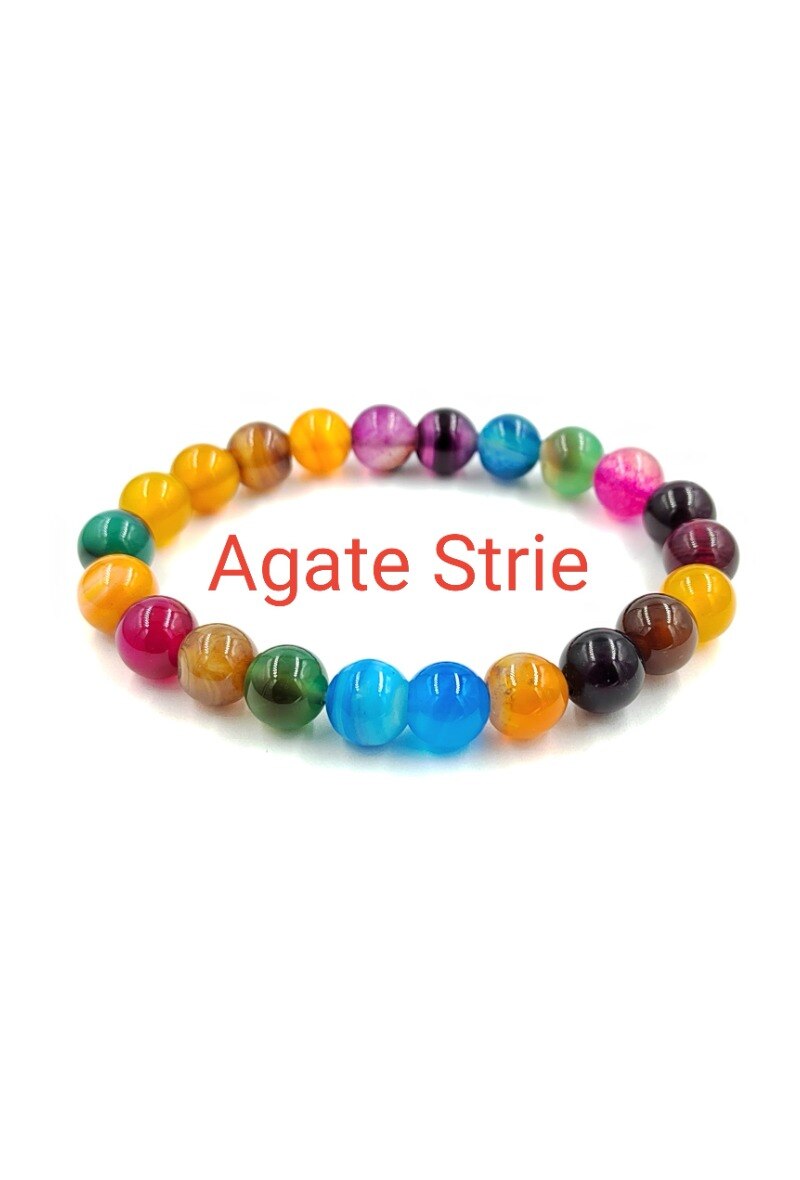 Wholesaler MYLENE ET FELIX - Striped agate bracelet
