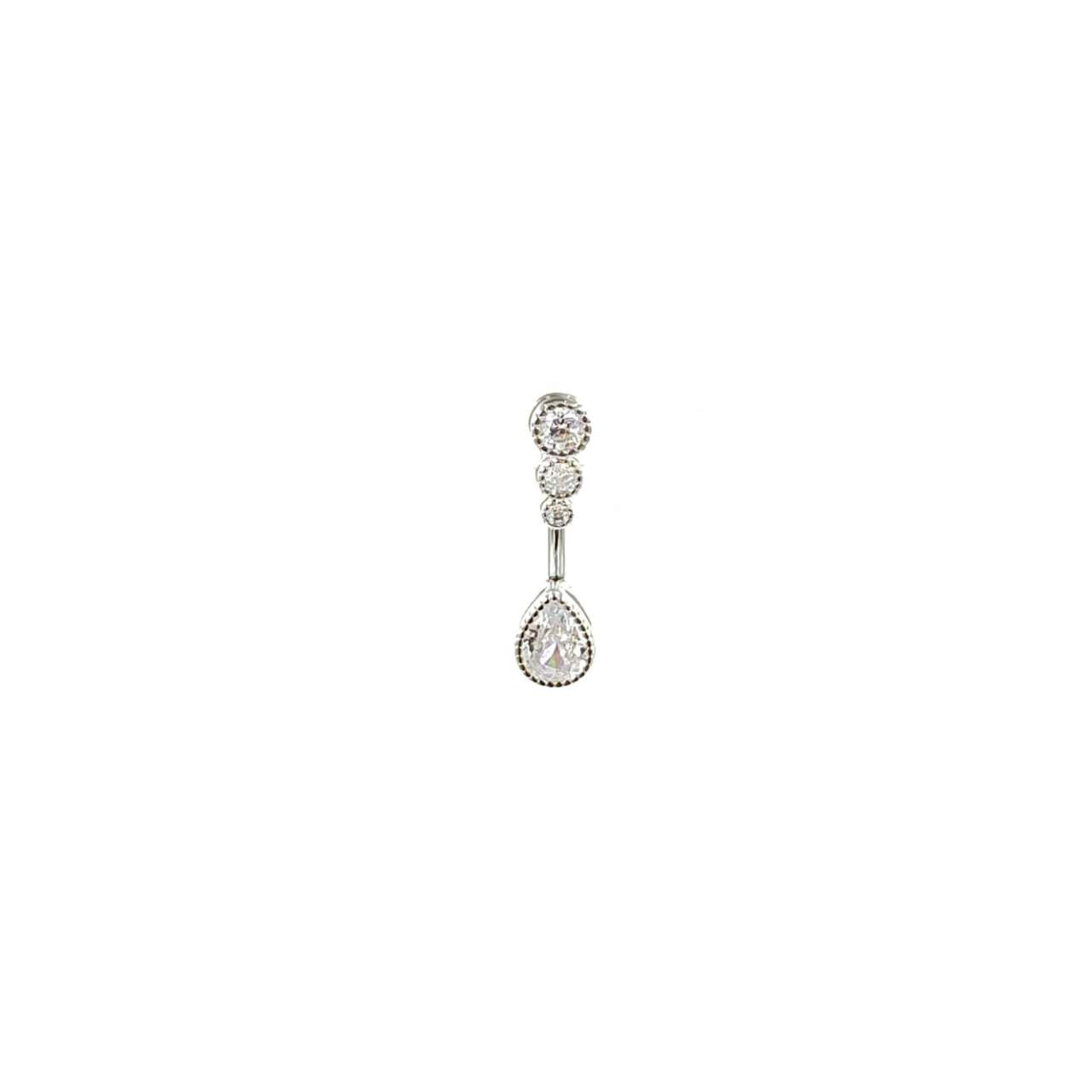 Grossiste MYLENE ET FELIX - Piercing acier nombril avec strass