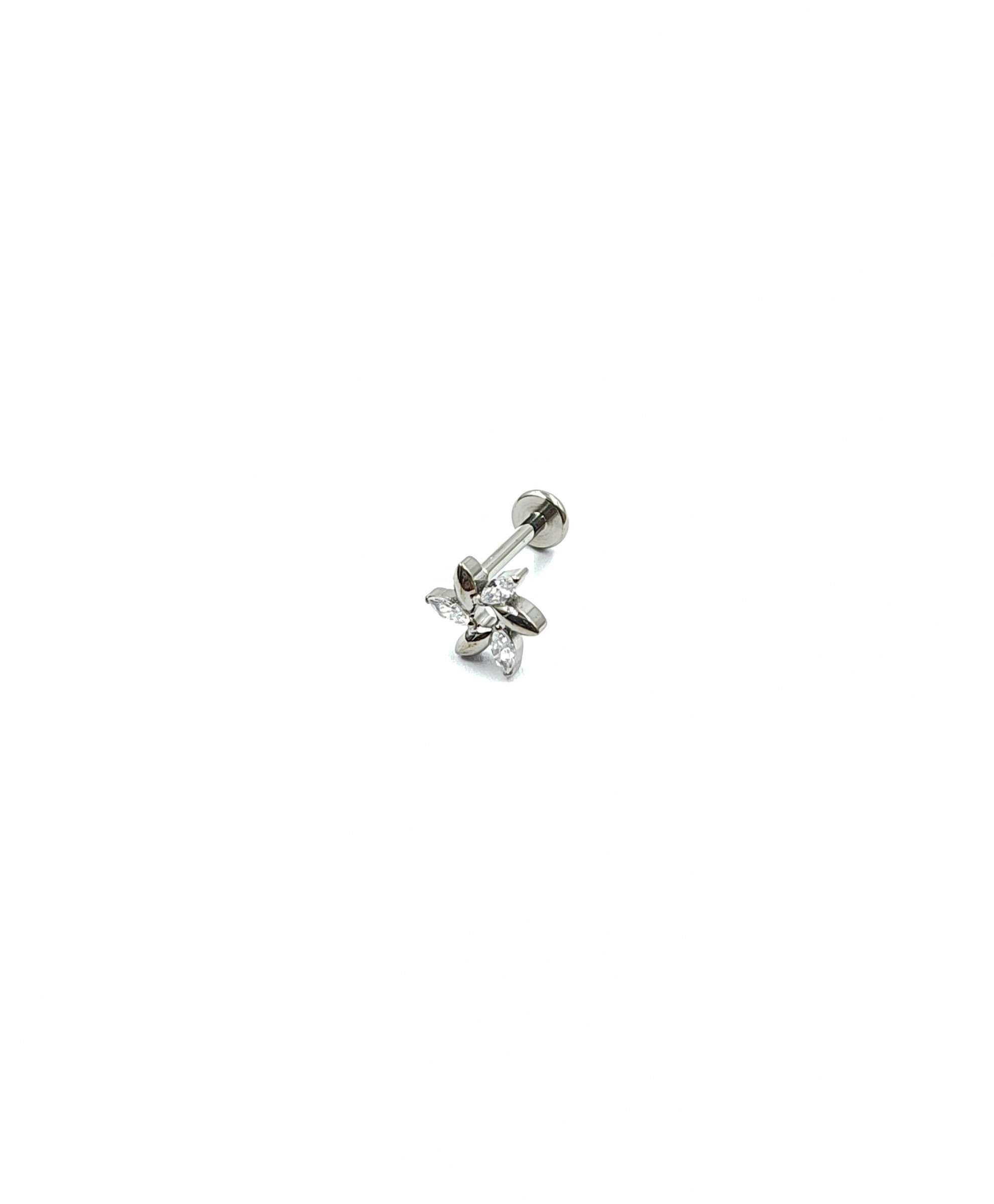 Wholesaler MYLENE ET FELIX - Half Zircon Flower Titane Piercing