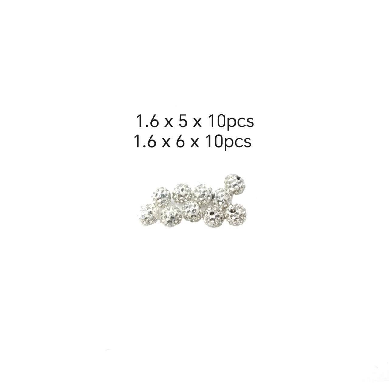 Großhändler MYLENE ET FELIX - Shamballa-Stahlpiercing 1,6 x 6 mm zum Umschrauben aus Harz