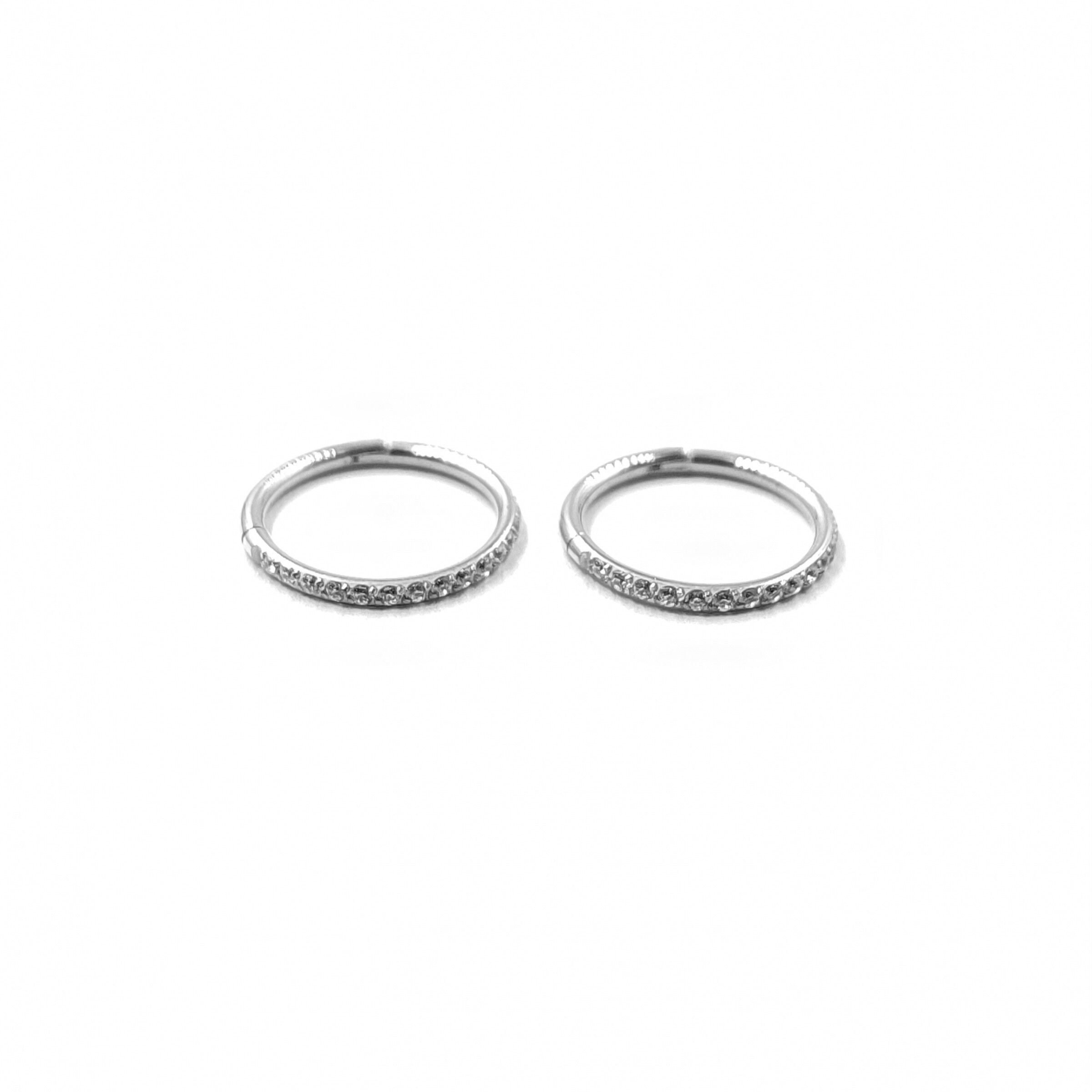 Wholesaler MYLENE ET FELIX - Titanium ring decorated with zircon 0.8 x8mm