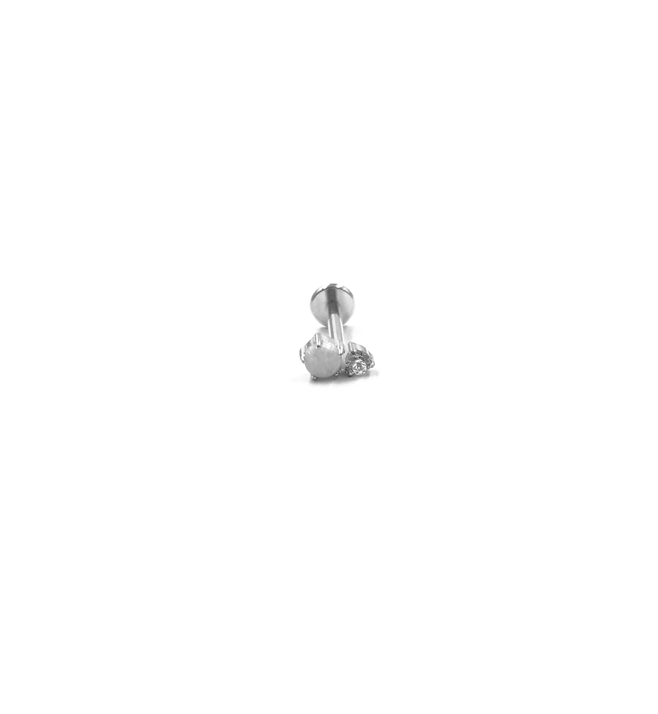 Wholesaler MYLENE ET FELIX - Pierre Opale Titanium Piercing with Zircon