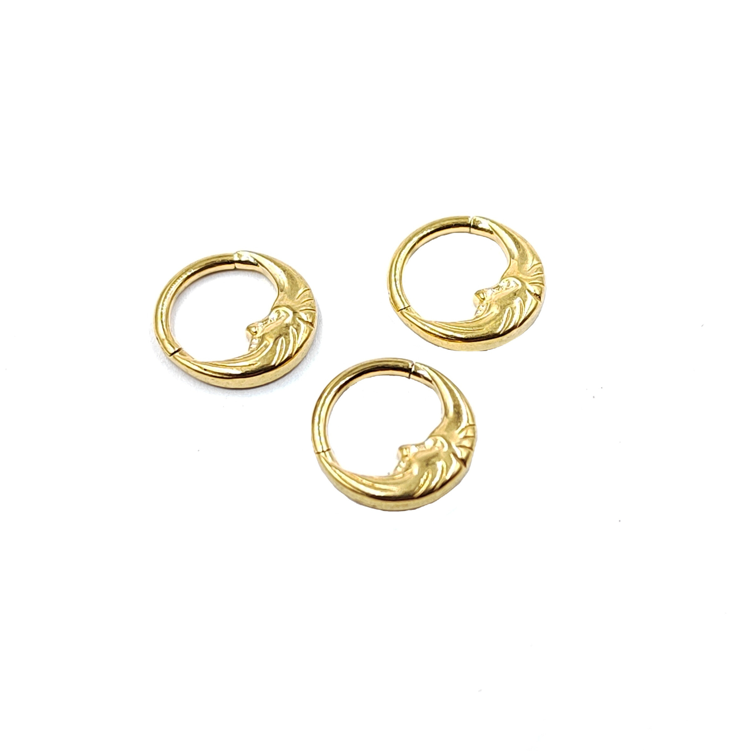 Wholesaler MYLENE ET FELIX - Steel piercing moon face ring