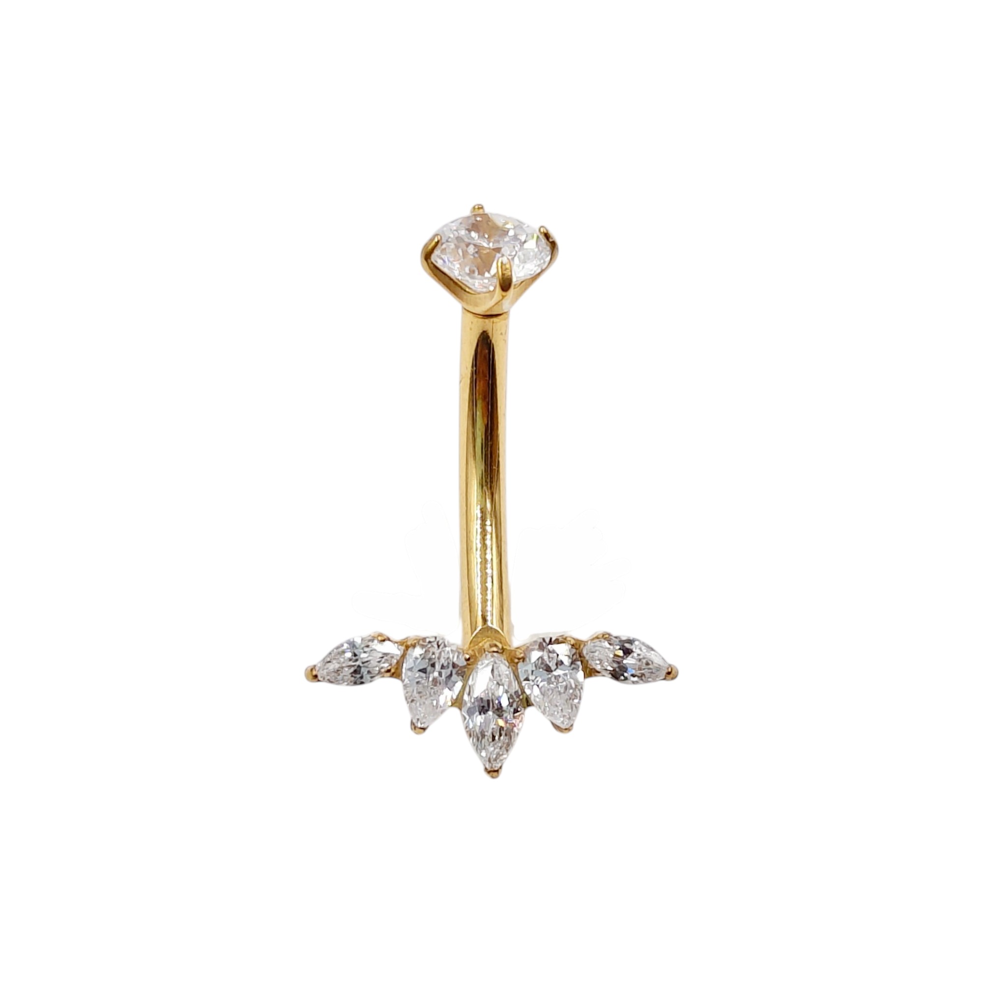Großhändler MYLENE ET FELIX - Titan-Bauchnabelpiercing mit Zirkon Großhändler MYLENE ET FELIX - Titan-Bauchnabelpiercing mit Zirkon