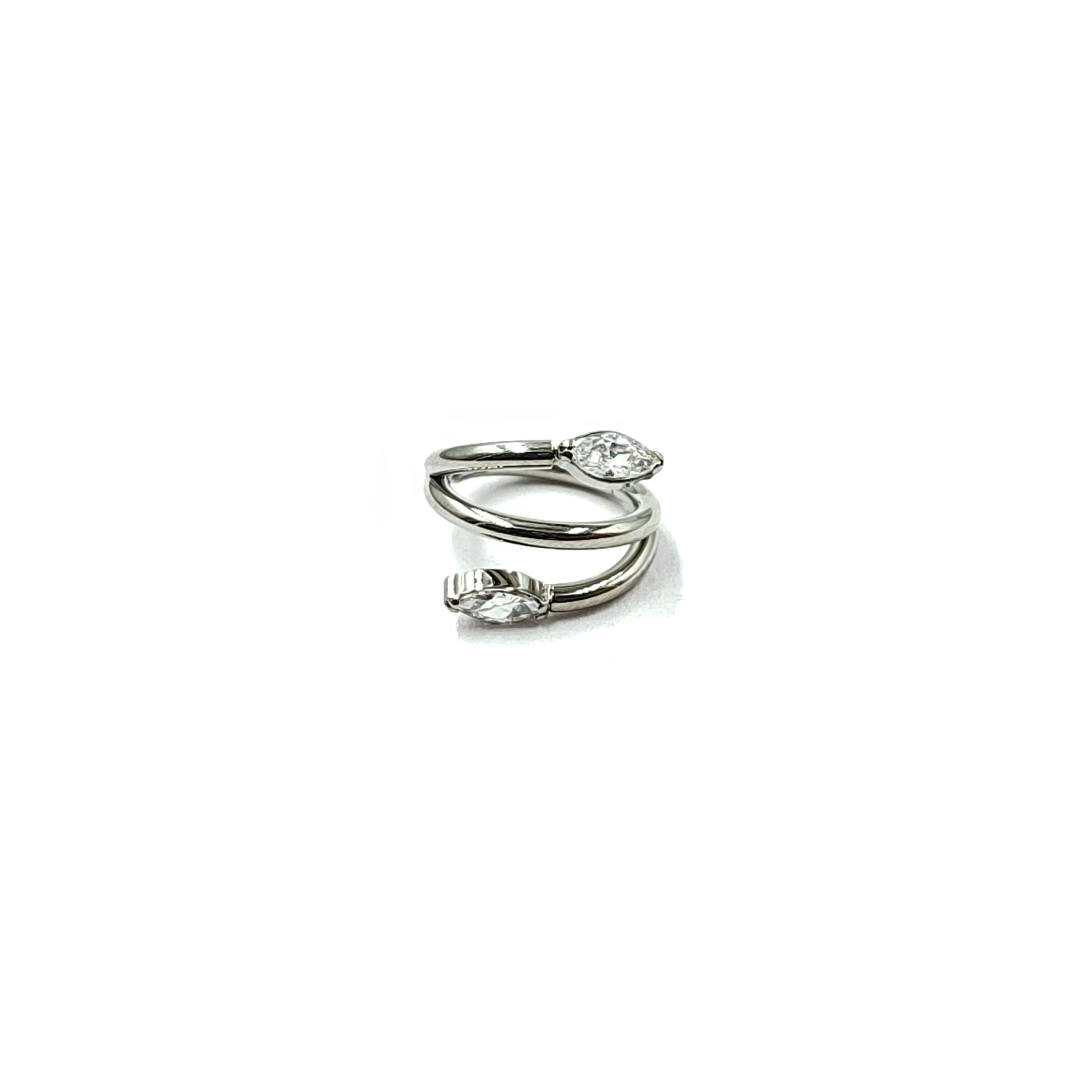 Wholesaler MYLENE ET FELIX - Snake titanium piercing with zircon