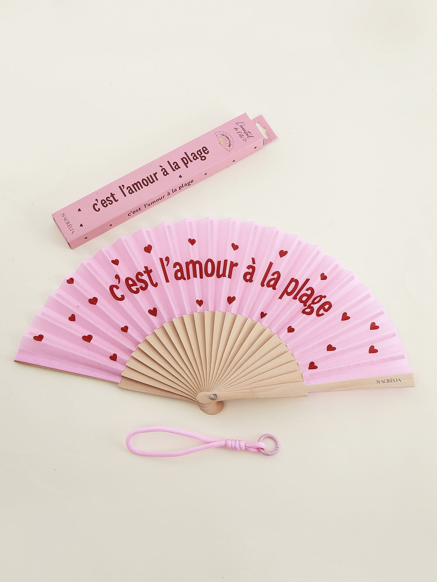 Grossiste Nacrélia - Eventail c'est l'amour à la plage