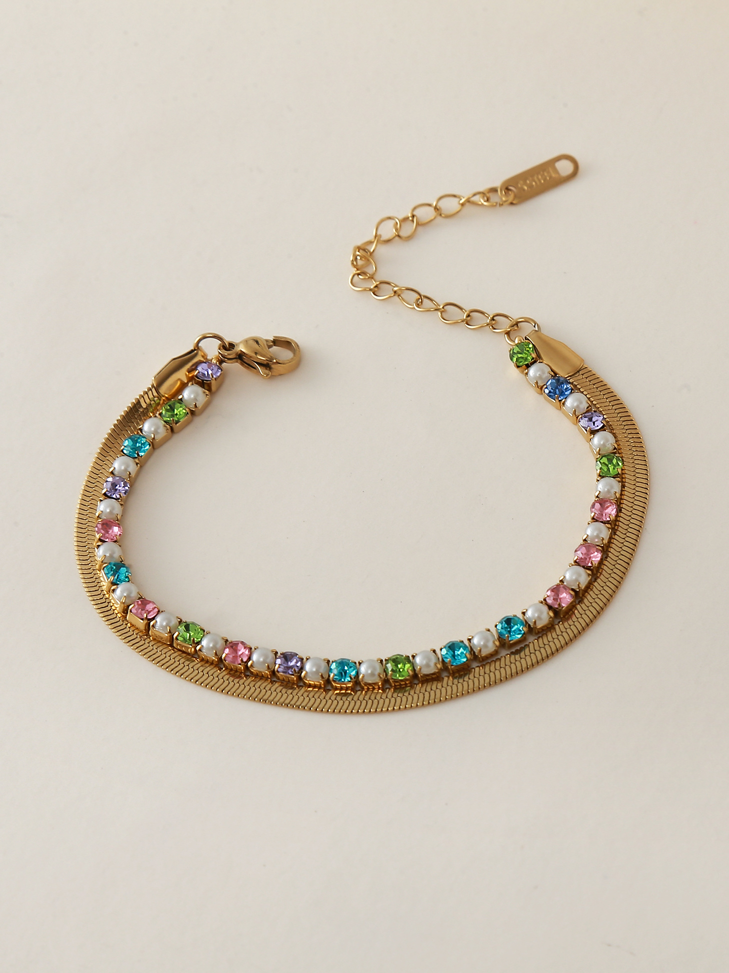 Grossiste Nacrélia - Bracelet Double Lina
